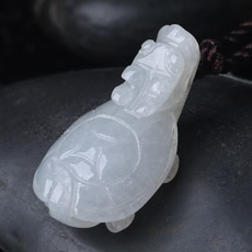 天然翡翠A货龙龟吊坠★精美袖珍型龙龟玉龟挂饰