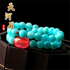 天然天河石手链★女款时尚多圈手串