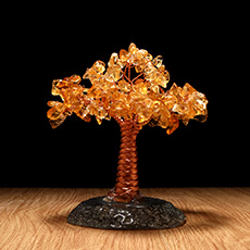 黄水晶树摆件★玛瑙水晶树工艺品摆件