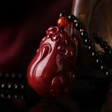 朱砂石貔貅吊坠★霸气皮休吊坠