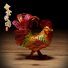 合金镶水钻公鸡★家居必备