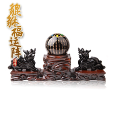 黑曜石福德圆满貔貅转运阵★貔貅聚财阵★家居生活摆件