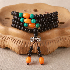 108颗黑檀木佛珠手链★福运念珠★多层手链手串