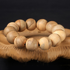 天然越南油线沉香木佛珠手链★18mm男式念珠手串