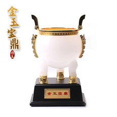 琉璃家居摆件★金玉宝鼎★家居装饰商务礼品