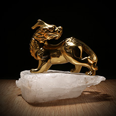 精铜彩铜系列天禄貔貅铜工艺摆件
