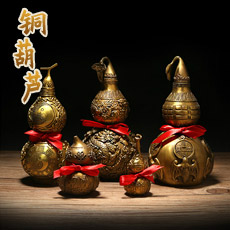 铜招财进宝葫芦摆件★八卦葫芦家居摆设多款