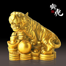黄铜生肖虎摆件★12生肖家居摆设